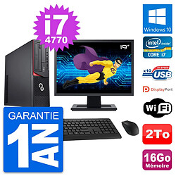 PC Fujitsu E920 DT Ecran 19" Intel i7-4770 RAM 16Go Disque 2To Windows 10 Wifi · Occasion 