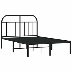 Maison Chic Lit adulte - Cadre de lit métal avec tête de lit,Structure du lit Contemporain pour chambre noir 120x190 cm -MN31498 pas cher