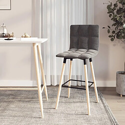 vidaXL Tabouret de bar Gris clair Tissu 