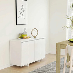 Maison Chic Buffet,Meuble de Rangement,commode pour salon,Cuisine blanc 120x41x75 cm bois d'ingénierie -MN90325