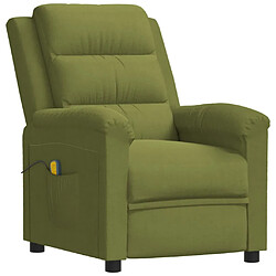 vidaXL Fauteuil de massage Vert clair velours