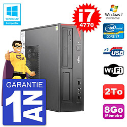 PC Fujitsu Esprimo E520 DT i7-4770 RAM 8Go Disque 2To Graveur DVD Wifi W7 · Occasion 