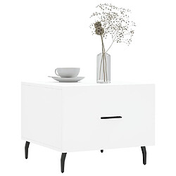 Avis Maison Chic Table basse,Table Console Table d'appoint, Table pour salon blanc 50x50x40 cm bois d'ingénierie -MN85351