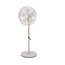 Domair Ventilateur sur pied bois/plastique JAVA blanc 104787