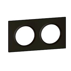 plaque legrand dooxie - 2 postes - noir velour - legrand 600862