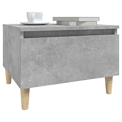 Avis vidaXL Table d'appoint Gris béton 50x46x35 cm Bois d'ingénierie