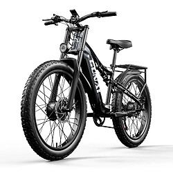 Acheter KELKART 26" Vélo électrique Dual Moteur 2000W 17,5AH Samsung Batterie VTT électrique Tout-terrain 3" Gros Pneu Fat Bike - Gris-noir