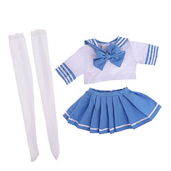 Beau Costume D'uniforme Scolaire De Style Universitaire Pour 1/3 BJD Girl Dolls Accessoires