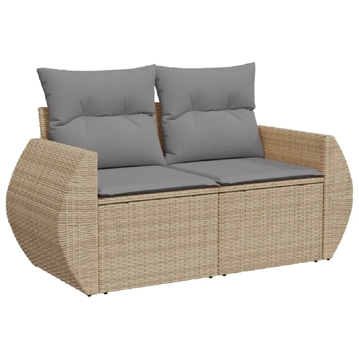 Avis Maison Chic Salon de jardin 11 pcs avec coussins | Ensemble de Table et chaises | Mobilier d'Extérieur beige résine tressée -GKD71697