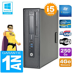 PC HP EliteDesk 800 G1 SFF Core I5-4570 4Go Disque 250Go Graveur DVD Wifi W7 · Occasion 