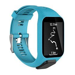 Wewoo Bracelet pour montre connectée Dragonne Sport en silicone la série Tomtom Runner 2/3 bleu ciel 