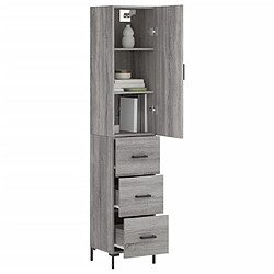 Avis Maison Chic Buffet,Meuble de Rangement,commode pour salon,Cuisine Sonoma gris 34,5x34x180 cm Bois d'ingénierie -MN74026