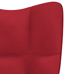 Maison Chic Chaise à bascule | Fauteuil Relax, design moderne Rouge bordeaux Velours -GKD62518 pas cher