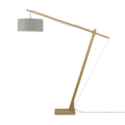 Good&Mojo MONTBLANC-Lampadaire Bambou/Lin H207cm gris clair Good & Mojo