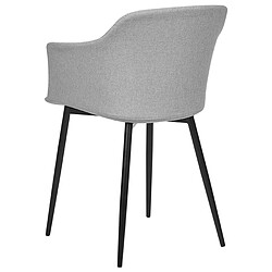 Beliani Chaise de salle à manger ELIM Set de 2 Tissu Gris clair pas cher