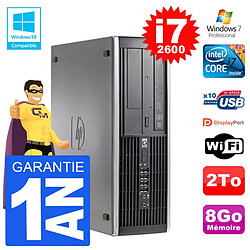 PC HP 6200 SFF Intel i7-2600 RAM 8Go Disque 2To Graveur DVD Wifi W7 · Occasion 