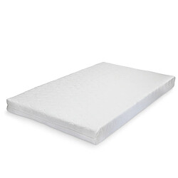 Lit d'enfant Treviolo Forme Maison avec Matelas à Mousse à Froid 200 x 140 cm Blanc [en.casa] pas cher