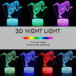 Universal Lumière 3D Lumière de nuit LED avec télécommande, Chilet 7 couleurs au choix Touch Switch Lumière de nuit Cadeau d'anniversaire, Joyeux Noël Cadeau pour les filles Hommes Enfants, (Blanc)