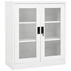 vidaXL Armoire de bureau Blanc 90x40x105 cm Acier 