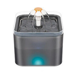 Universal Fontaine automatique pour animaux domestiques Répartiteur d'eau pour chats USB Silent Transparent Boisson d'eau pour chiens avec affichage horizontal LED | Fournitures d'alimentation pour chats (noir) 