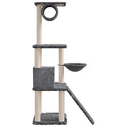 Acheter Arbre à chat avec griffoirs,niche pour chat en sisal Gris foncé 131 cm -MN10249