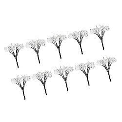 Acheter 10xModel Railway Miniature Winter White Flower Arbres Modèle Train Arbres 6.5cm