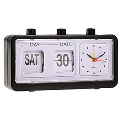 mode rétro flip clock digtal flip jour date heure affichage horloge noir