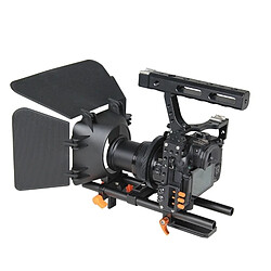 Wewoo Stabilisateur appareil photo Orange pour Sony A7S / A7 / A7R / A7RII / A7SII / Panasonic Lumix GH4 Cage Set Inclure Caméra Vidéo / Suivez Focus / Matte Box