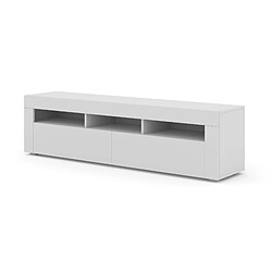 BIM FURNITURE Meuble TV MORENO blanc mat