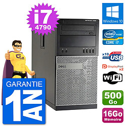 PC Tour Dell 7020 Intel Core i7-4790 RAM 16Go Disque Dur 500Go Windows 10 Wifi · Occasion 