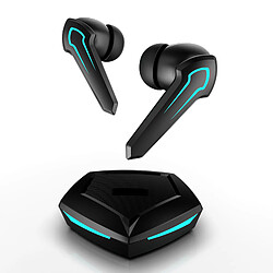 Universal Écouteurs de jeux sans fil TWS Bluetooth 5.1 Bouchons d'oreille à très faible latence avec microphone ordinaire Microphone impact jeux | Écouteurs Bluetooth (noir) 