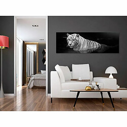 Paris Prix Tableau Shining Tiger Black & White Narrow 40 x 120 cm