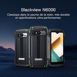 Blackview N6000 Mini Robuste Smartphone 8Go/256Go Helio G99 Caméra 48MP 4.3'' 3880mAh GPS NFC Double SIM 4G Téléphones mobiles- Noir