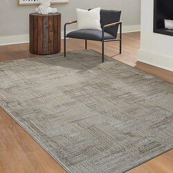 Thedecofactory TEXTURA BLOCKS - Tapis moderne motifs blocs beige 160x230 pas cher