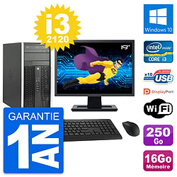 PC Tour HP Pro 6300 CMT Ecran 19" i3-2120 RAM 16Go Disque 250Go Windows 10 Wifi · Occasion 