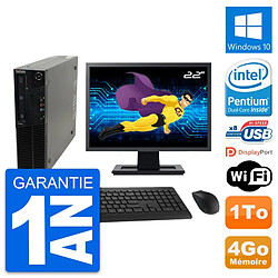 PC Lenovo M82 SFF Ecran 22" Intel G630 RAM 4Go Disque Dur 1To Windows 10 Wifi · Occasion 