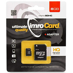 Carte Mémoire Imro 8 Go (Avec Adaptateur carte SD) 