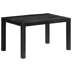 vidaXL Table à dîner Noir 140x80x76 cm Bois de manguier massif 