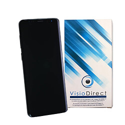 Ecran complet pour Samsung Galaxy S9 Plus G965F téléphone portable noir vitre tactile + écran LCD sur chassis -VISIODIRECT- 