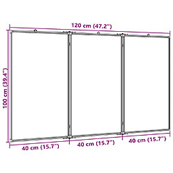 vidaXL Tableau blanc magnétique pliable 120x100x1,7 cm aluminium pas cher