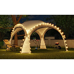 Bcelec Bc-elec - HOPW-LED35G Tonnelle de jardin 3.5x3.5m avec éclairage LED et capteur solaire. Tente de fête, Pavillon de Jardin, Chapiteau