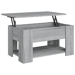 vidaXL Table basse Sonoma gris 79x49x41 cm Bois d'ingénierie