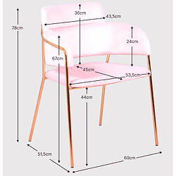 Nest Dream Chaise design recouverte de velours et pieds dorés - Cruiser pas cher