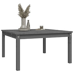 Avis vidaXL Table de jardin gris 82,5x82,5x45 cm bois massif de pin