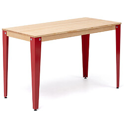 Ds Meubles Table Salle a Manger Lunds 80x160 RJ-NA Table Salle a Manger Lunds 80x160x75cm Rouge-Naturel. Box Furniture