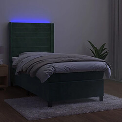 Avis Sommier à lattes,Cadre à lattes de lit pour Adulte matelas et LED Vert foncé 100x200 cm -MN17249