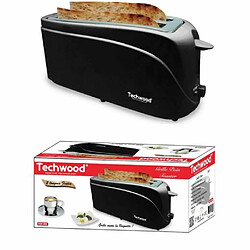 Avis Techwood Grille-Pain pour Baguette Noir 1300W 2 longues et larges fentes Ejection automatique design