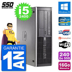 PC HP Compaq 6200 Pro SFF Intel i5-2400 RAM 16Go SSD 240Go Windows 10 Wifi · Occasion 