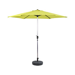 Habitat Et Jardin Parasol jardin droit Alu Sol - Rond - Ø 3m - Vert - Avec pied à lester 