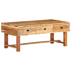 vidaXL Table basse 100x50x40 cm Bois d'acacia massif 